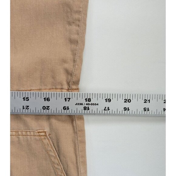 Oat New York Women's Utility Jumpsuit Cropped Leg Romper Size Small Tan - Picture 8 of 13
